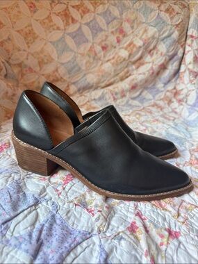 Madewell The Brady Low Cut Bootie Shoes in Black Size 9